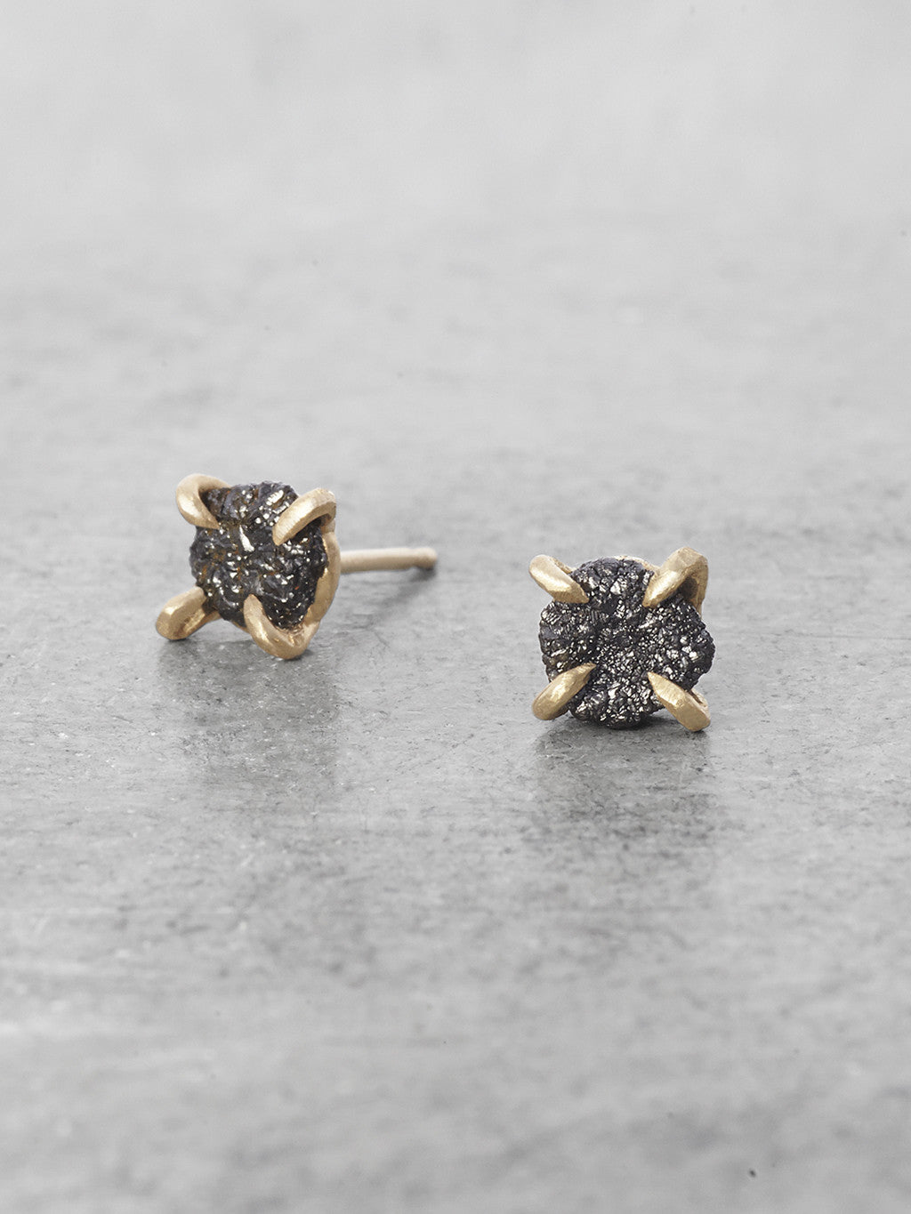 Mini Black Opal Stud Earrings | Magpie Jewellery
